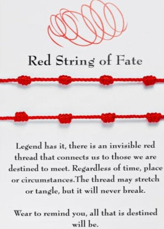 Red String Of Fate Bracelet (Two Bracelets)