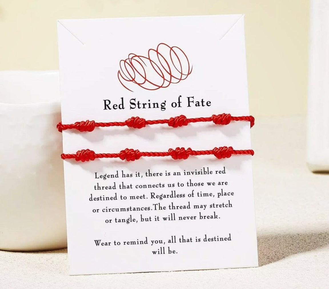 Red String Of Fate Bracelet (two bracelets)